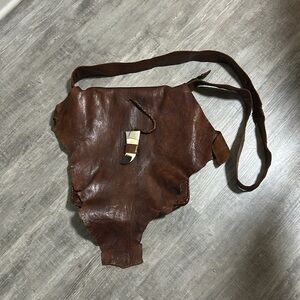 Native American Genuine Leather Crossbody Bag Brown
